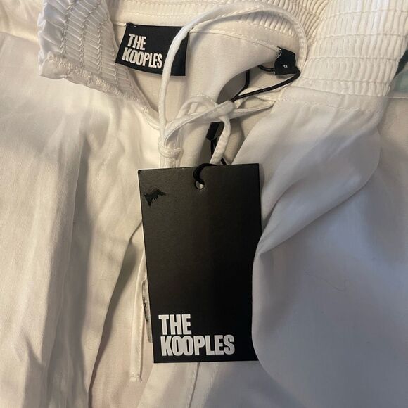 The Kooples White Long Sleeve Mandarin Collar Gown %100 cotton - Picture 4 of 6